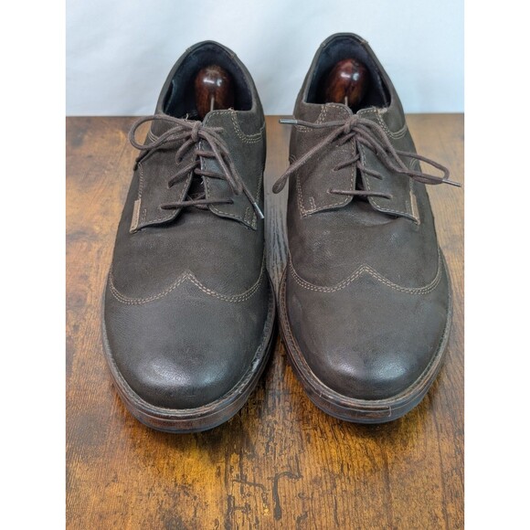 Clarks Oxford Men 11M Brown Leather Lace Up Wingtip Comfort Dress Shoes main image 13